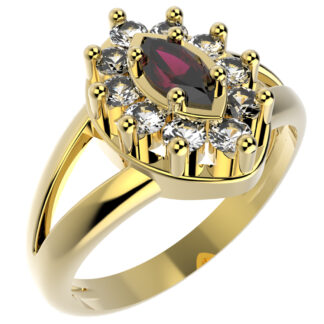 ANEL 10415 FOLH. OURO