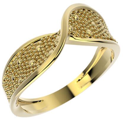 ANEL 12854 FOLH. OURO