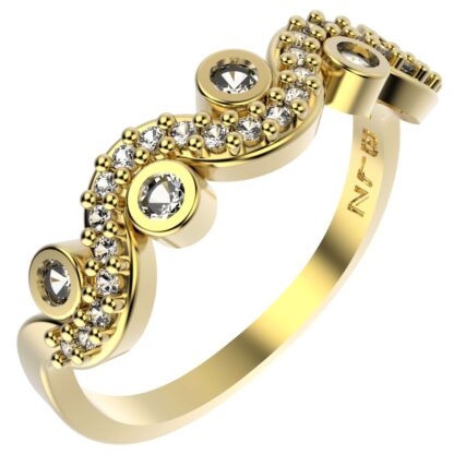 ANEL 14510 FOLH. OURO