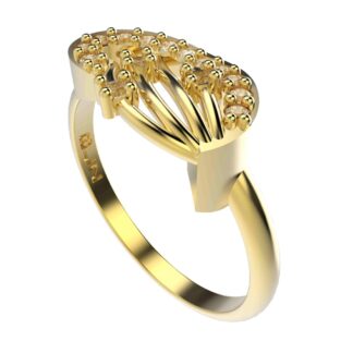 ANEL 14586 FOLH. OURO